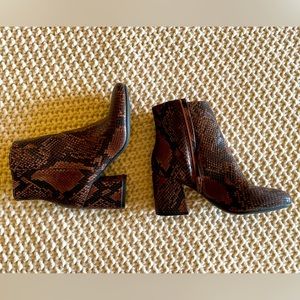 Snake Skin Ankle Boots 🐍